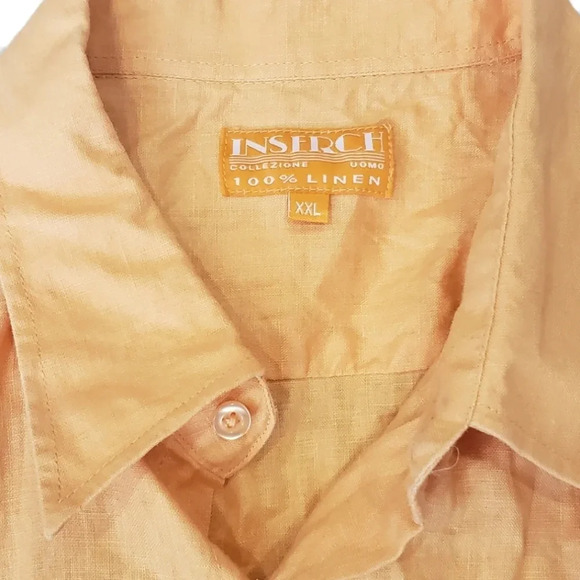 Inserch Yellow Collezione Uomo Linen Shirt XXL - Picture 2 of 3